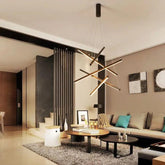 Geometric Shape Gold Living Room Chandelier - Clowas